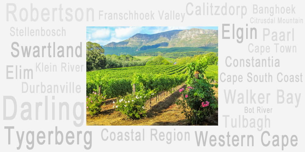 ❤ Südafrikanische Wein Anbauregionen